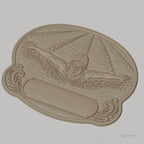 Fichier CNC & impression 3D plaque de récompense natation, nageur papillon éclaboussant, STL très haute qualité