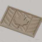 Fichier CNC & impression 3D drapeau canadien, feuille d'érable avec relief ondulé, haute qualité relief STL