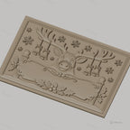 Fichier CNC & impression 3D renne de Noël, cloches, flocons de neige, relief festif haute qualité relief STL