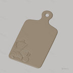 Fichier CNC motif petit déjeuner, café, croissant, tasse, bas-relief pour sculpture sur bois, STL