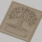 Fichier CNC & impression 3D arbre de l'amour, oiseaux sur branches avec cœur, haute qualité relief STL