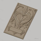 Fichier CNC & impression 3D relief coeur avec roses et motif art déco haute qualité relief STL