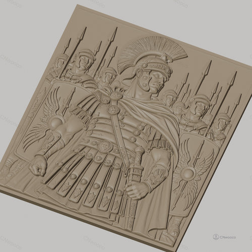 Fichier CNC & impression 3D soldat romain avec légionnaires et boucliers, haute qualité relief STL