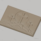Fichier CNC & impression 3D thème religieux, trois croix sur monts, haute qualité relief STL