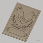 Fichier CNC & impression 3D alliance avec mains, fleurs et feuillages, haute qualité relief STL