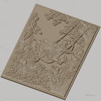Fichier CNC & impression 3D La balançoire, femme en robe historique et statue, haute qualité relief STL