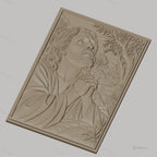 Fichier CNC & impression 3D Jésus en prière, scène du jardin de Gethsémani, haute qualité relief STL