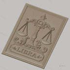 Fichier CNC & impression 3D Balance zodiacale, symbole Balance, ornements floraux, haute qualité relief STL