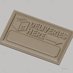 Fichier CNC & impression 3D panneau livraisons boîte flèche, haute qualité relief STL