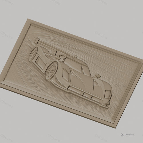 Fichier CNC & impression 3D voiture de course, relief dynamique piste de vitesse, haute qualité relief STL