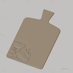 Fichier CNC planche à découper barbecue, steak, charbon, feu, bas-relief pour sculpture sur bois, STL