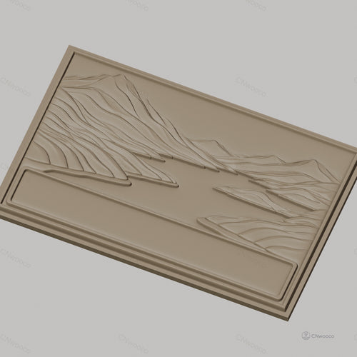 Fichier CNC & impression 3D paysage rivière vallonnée, montagne relief paysage haute qualité relief STL