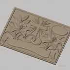 Fichier CNC & impression 3D thème mariage, croix, anneaux, lys, bannière, haute qualité relief STL