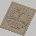 Fichier CNC & impression 3D logo scie circulaire et fraise, atelier de menuiserie haute qualité relief STL