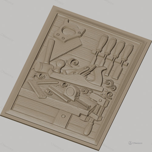 Fichier CNC & impression 3D outils de menuiserie, scie, rabot, marteau, équerre, serre-joint, haute qualité relief STL