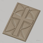 Fichier CNC & impression 3D croix chrétienne, motif géométrique, haute qualité relief STL