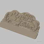 Fichier CNC porte-clés mural enseigne personnalisée chien, décor maison et patte, STL très haute qualité