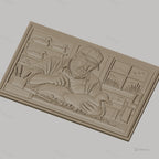 Fichier CNC & impression 3D artisan sculpteur de canards, atelier, outils, haut relief, haute qualité relief STL
