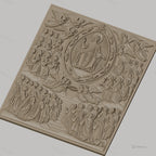 Fichier CNC & impression 3D christ en gloire, anges et apôtres, haute qualité relief STL