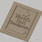 Fichier CNC & impression 3D meilleure plaque Grandparents, coeurs relief décoratif, haute qualité relief STL