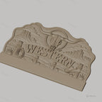 Fichier CNC porte-clés mural enseigne Western décorative très haute qualité STL
