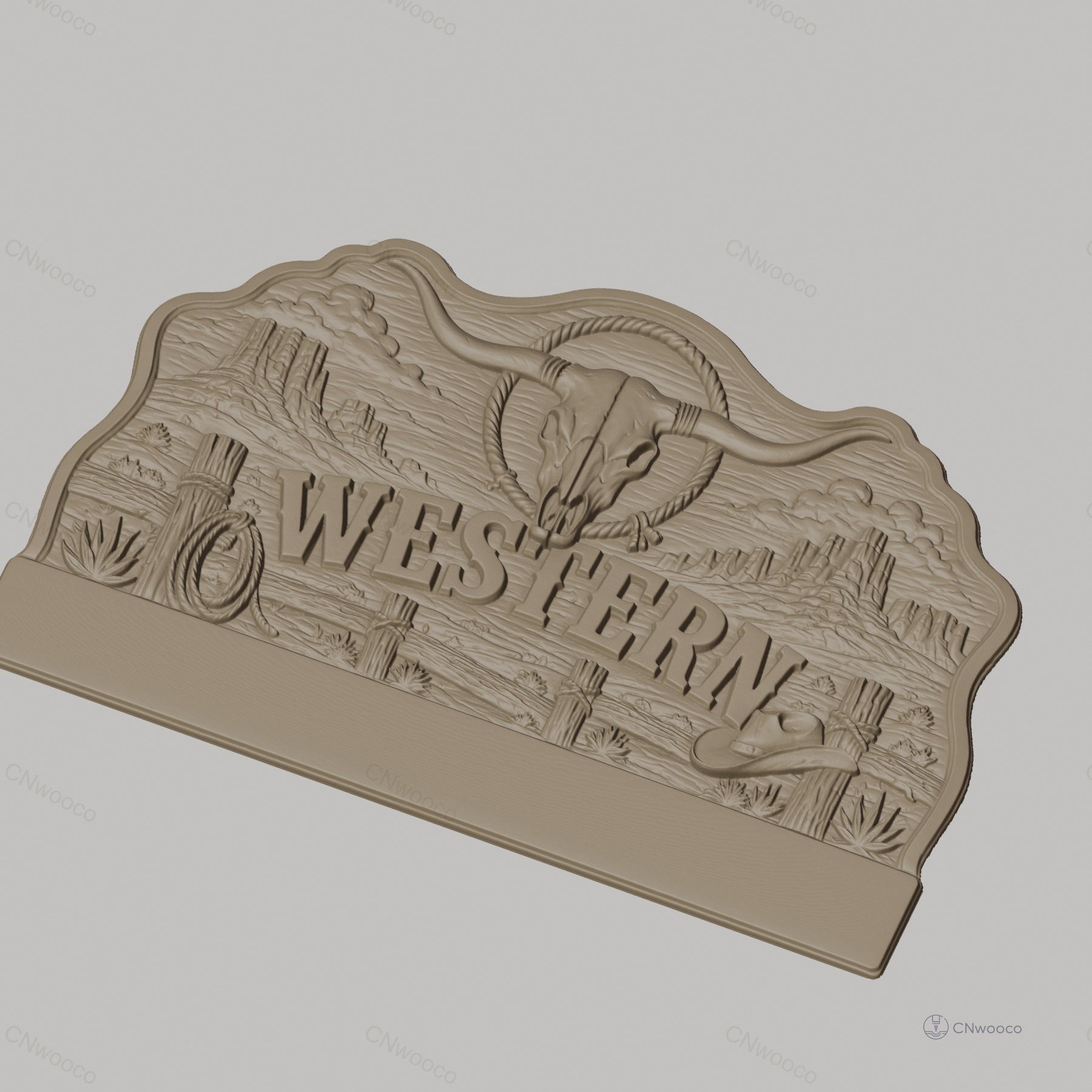 Fichier CNC porte-clés mural enseigne Western décorative très haute qualité STL