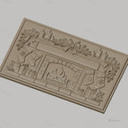 Fichier CNC & impression 3D cheminée de Noël, bas de Noël, cadeaux, bougies, haute qualité relief STL