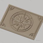 Fichier CNC & impression 3D boussole marine, rose des vents détaillée, haute qualité relief STL