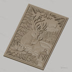 Fichier CNC & impression 3D cerfs, sapins, cabane, lanterne, poinsettia, bois, haute qualité relief STL