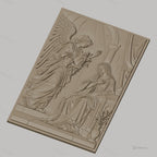 Fichier CNC & impression 3D Annonciation, ange et Vierge Marie, haute qualité relief STL