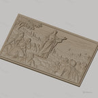 Fichier CNC & impression 3D Jésus prêchant aux disciples, scène religieuse, haute qualité relief STL