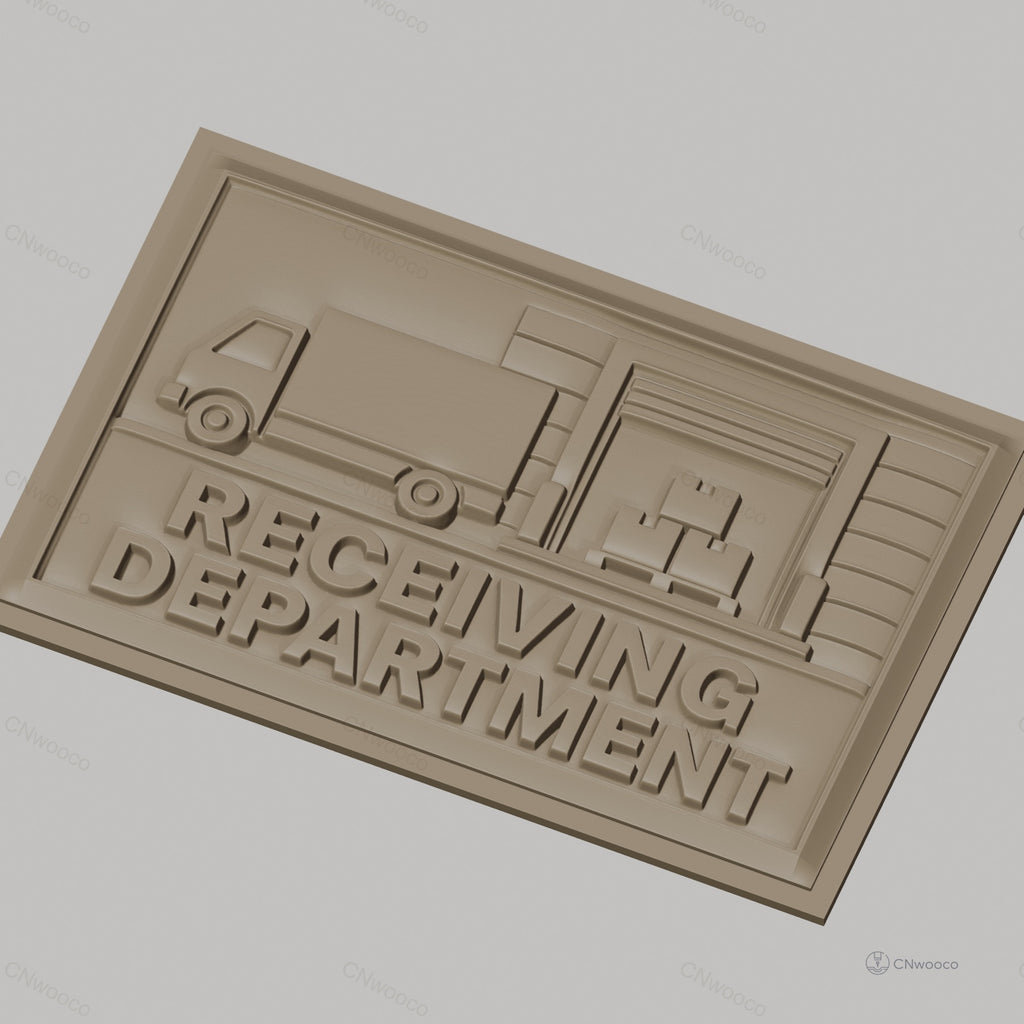 Fichier CNC & impression 3D receiving department camion palettes cartons relief, haute qualité relief STL