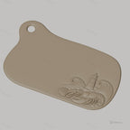 Fichier CNC bord de mer, homard, phare et coquille en bas-relief, STL