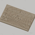 Fichier CNC & impression 3D cave à vin avec tonneaux en bois, ambiance rustique, haute qualité relief STL