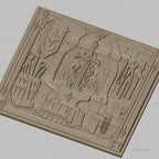 Fichier CNC & impression 3D atelier de forgeron, épée, enclume, feu et outils, haute qualité relief STL
