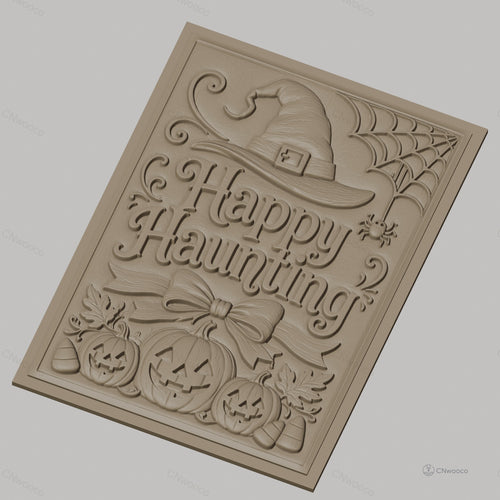 Fichier CNC & impression 3D Halloween, citrouilles, chapeau de sorcière, toile d'araignée, haute qualité relief STL