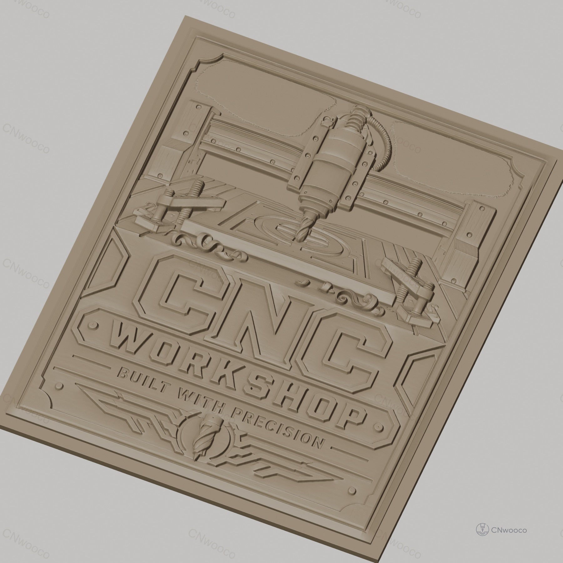 Fichier CNC & impression 3D atelier CNC, fraiseuse, machine à bois, haute qualité relief STL