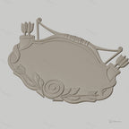 Fichier CNC & impression 3D enseigne décoration tir à l’arc, flèches, cible, STL très haute qualité