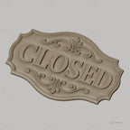Fichier CNC & impression 3D enseigne CLOSED décorative classique, STL très haute qualité