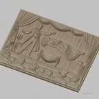 Fichier CNC & impression 3D magie, spectacle illusionniste avec femme flottante, haute qualité relief STL