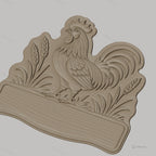 Fichier CNC & impression 3D enseigne poulet campagne, STL très haute qualité