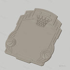 Fichier CNC & impression 3D enseigne basketball, panneau décoratif avec ballon et panier, STL très haute qualité