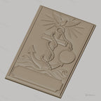 Fichier CNC & impression 3D ancre, croix, colombe et vagues, haute qualité relief STL