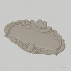 Fichier CNC & impression 3D enseigne western décorative avec chapeau et fer à cheval, STL très haute qualité