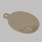 Fichier CNC planche à pain avec motif pain et blé, bas-relief pour sculpture sur bois, STL