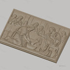 Fichier CNC & impression 3D lavement des pieds, Jésus Christ et apôtres, haute qualité relief STL