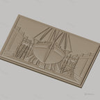 Fichier CNC & impression 3D chantier naval, bateau en cale sèche, échafaudages, haute qualité relief STL