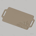 Fichier CNC barbecue ribs flaming meat bas-relief pour sculpture sur bois, STL