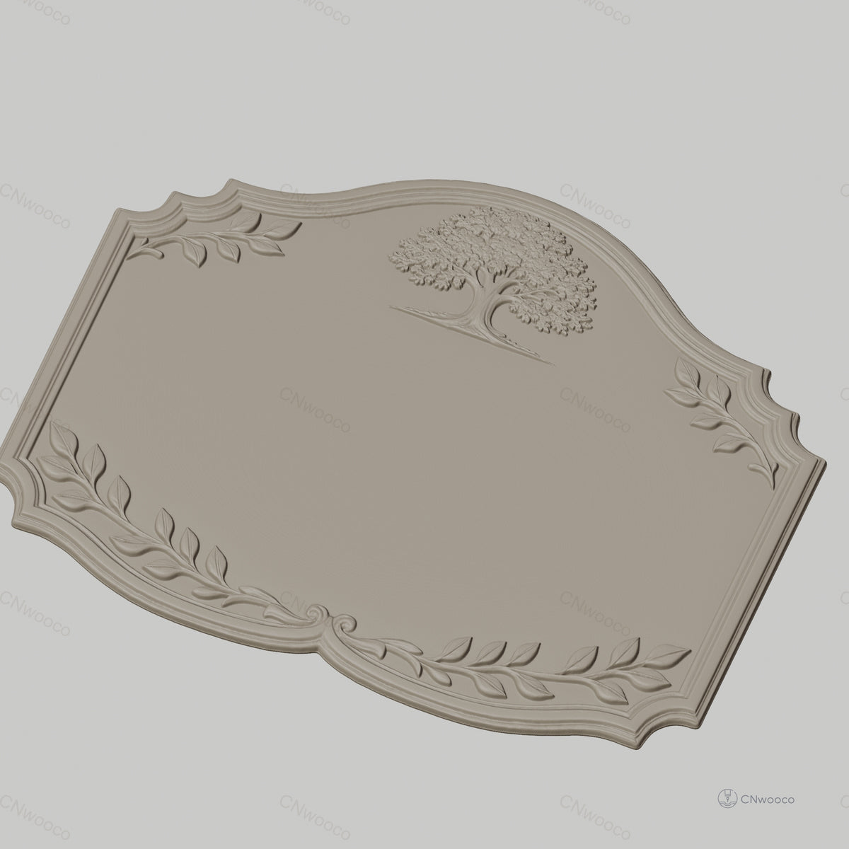 Fichier CNC & impression 3D enseigne murale décorative arbre et feuillages, STL très haute qualité