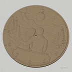 Fichier CNC & impression 3D horloge murale couple amoureux paysage montagne lac STL